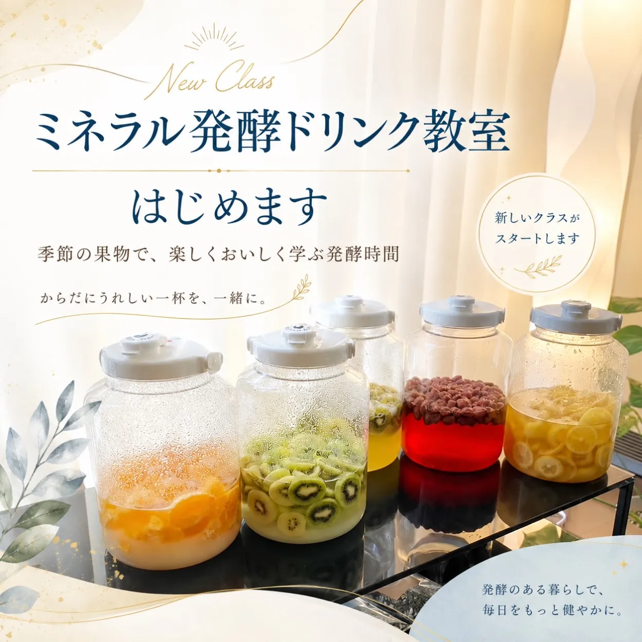 ミネラル発酵ドリンク教室を始めます🥝